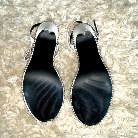🛍SALE 🛍Fashion Nova White Studded Sandal Heel - Picture 10 of 13